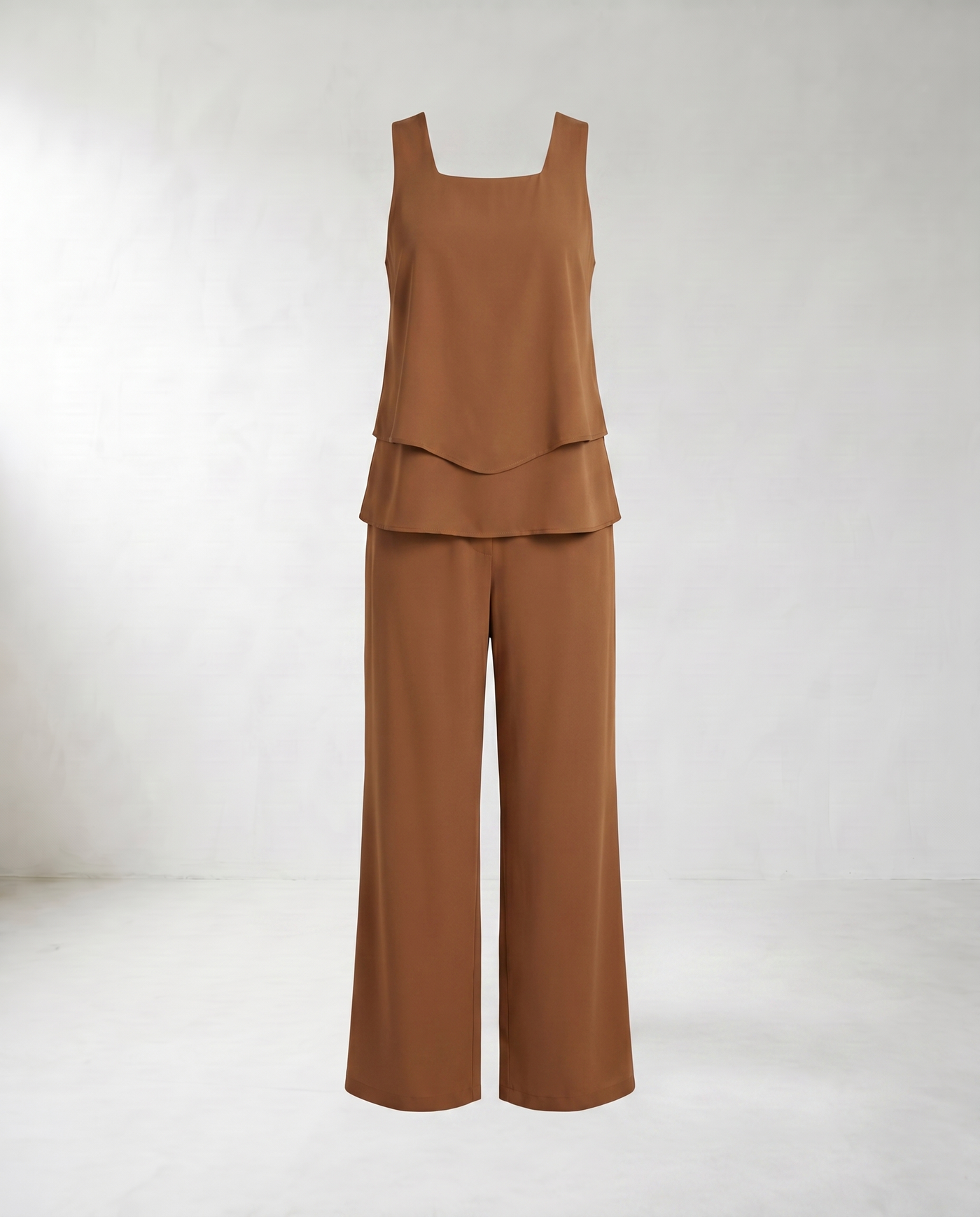 Abigail | Chic Two-Piece Set - Brown